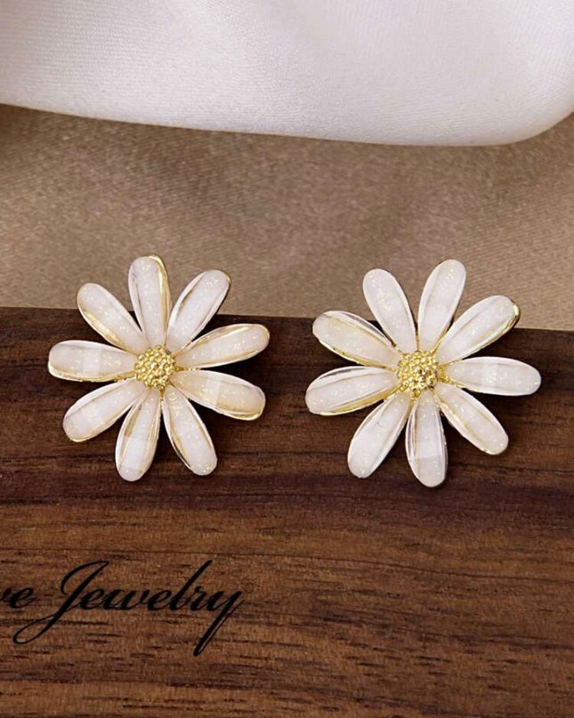 Pendientes Margaritas Blancas