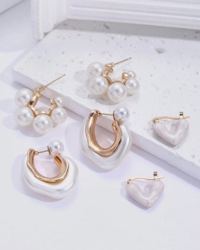 Set de 3 Pares de Aretes Varios Diseños
