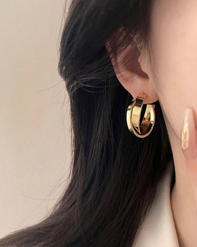 Aros Cruzados Dorados