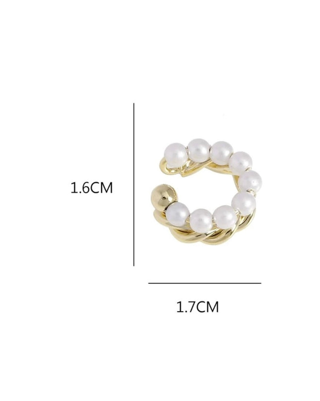 Clip Doble para Oreja Perlas