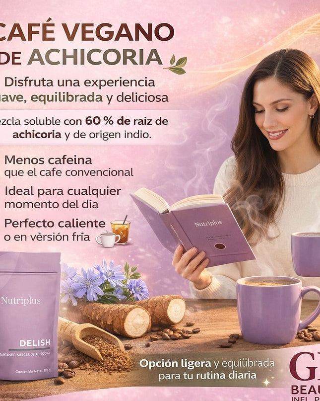 Deliciosa mezcla de café instantáneo y achicoria