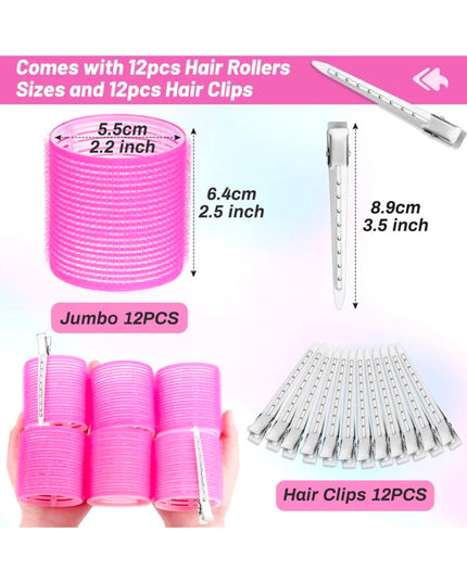 Set 6 Tubos Lila y Ganchos para Cabello