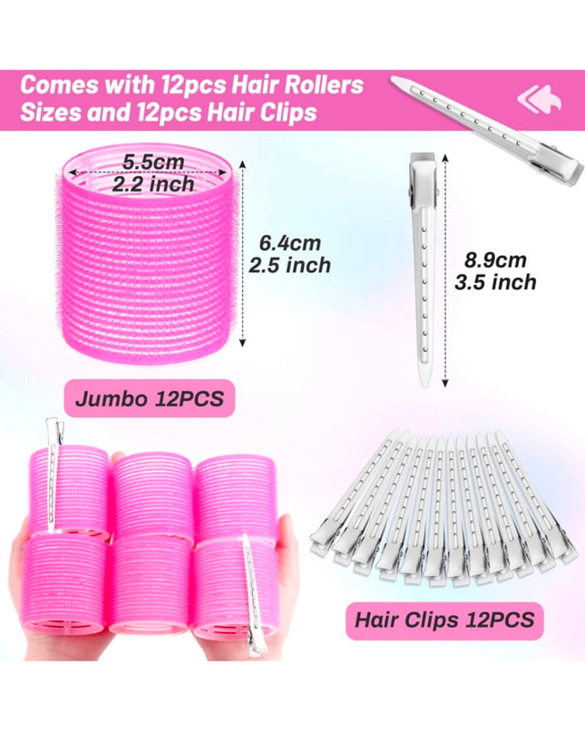 Set 6 Tubos Lila y Ganchos para Cabello