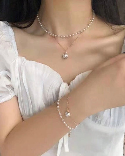 Set 2 Piezas Collar y Pulsera Doble