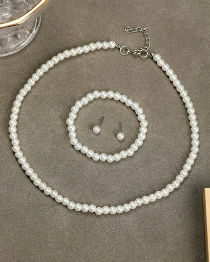 Conjunto de 4 Piezas Imitación Perlas