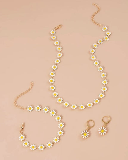 Set de 4 Piezas Diseño Margaritas Pequeñas