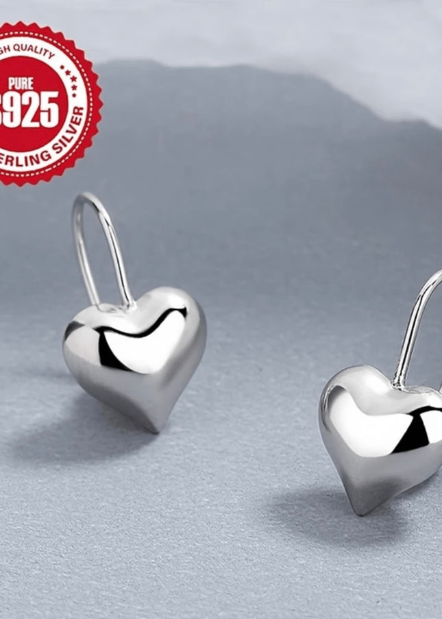 Aretes Forma de corazón Plata 925