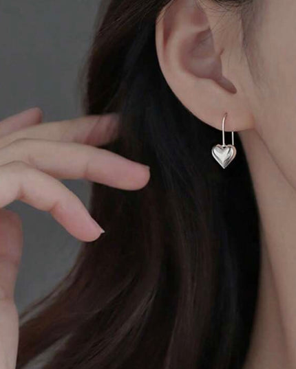 Aretes Forma de corazón Plata 925