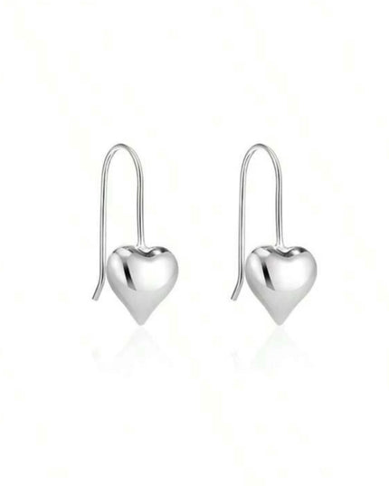 Aretes Forma de corazón Plata 925