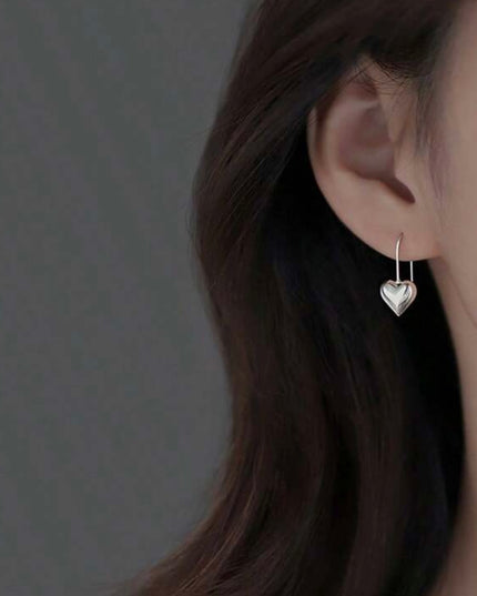 Aretes Forma de corazón Plata 925