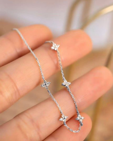 Pulsera Elegante Plata 925 Estilo trébol
