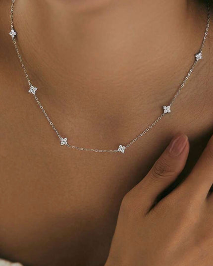 Collar de Piedra Preciosa Incrustada a Mano Plata de Ley 925