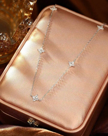 Collar de Piedra Preciosa Incrustada a Mano Plata de Ley 925