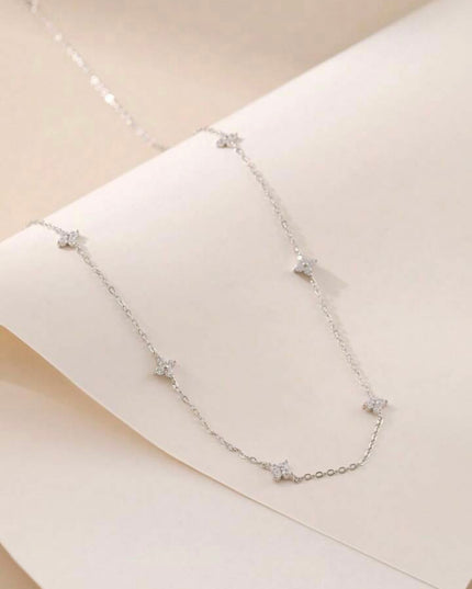 Collar de Piedra Preciosa Incrustada a Mano Plata de Ley 925