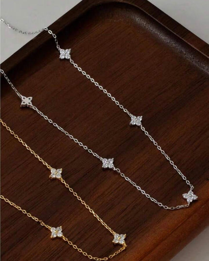 Collar de Piedra Preciosa Incrustada a Mano Plata de Ley 925
