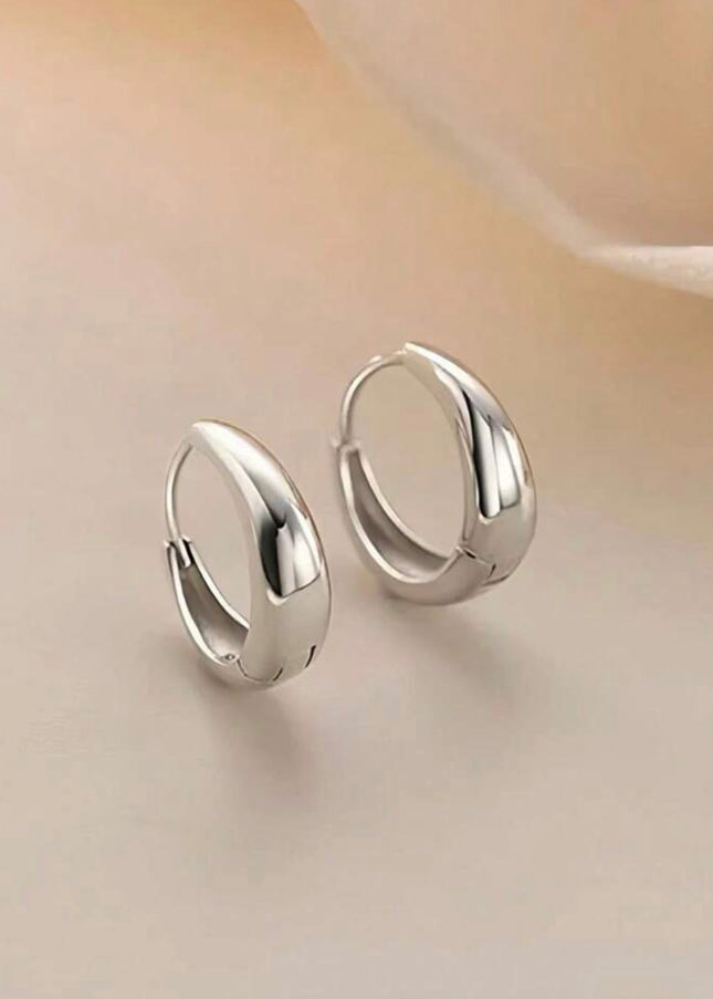 Pendientes Aro Geométrico Plata de Ley 925