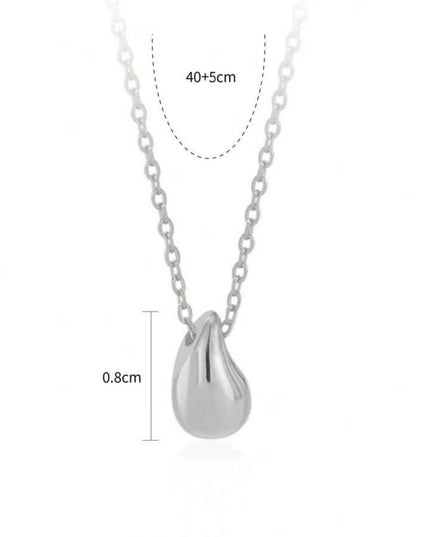 Collar Clásico Y Moderno Plata S925 Forma De Gota De Agua