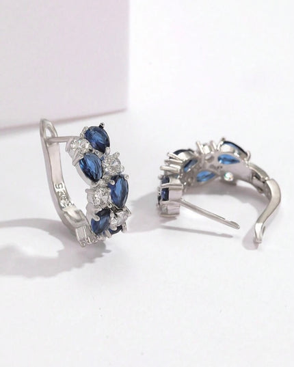 Aretes Elegantes Piedras Azules