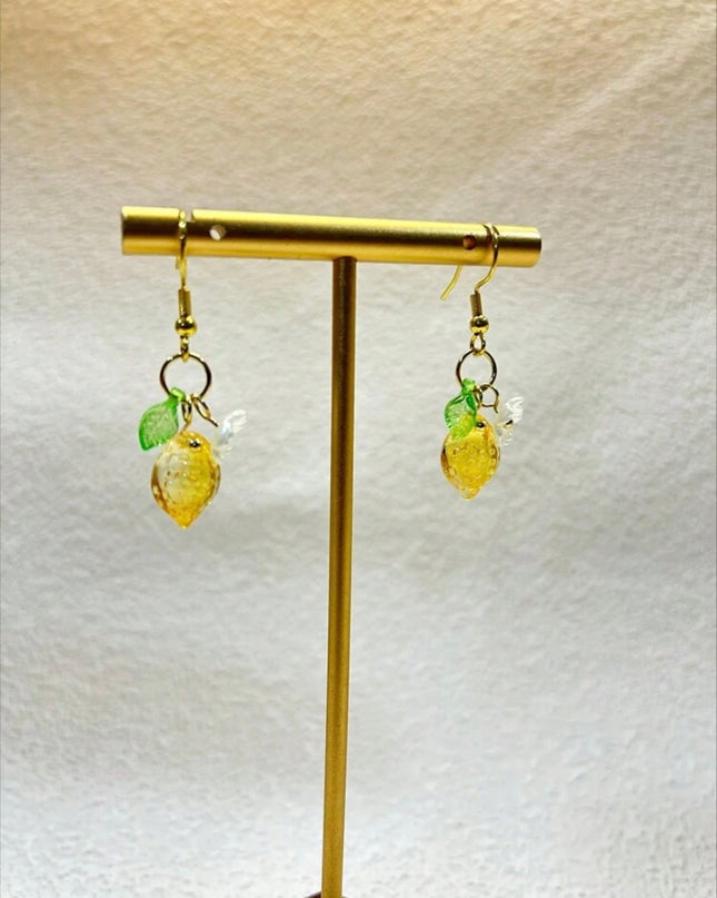 Aretes Colgantes Limones Amarillos