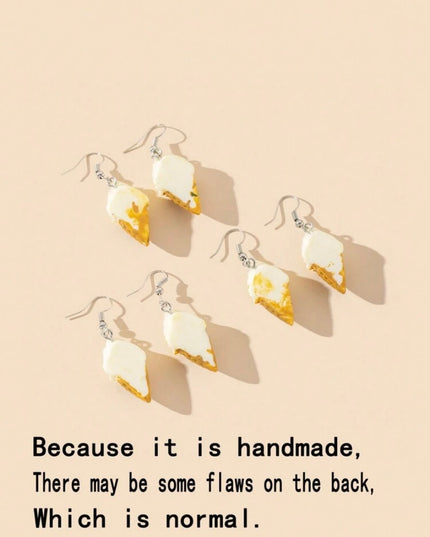 Aretes Diseño de Helado de Vainilla