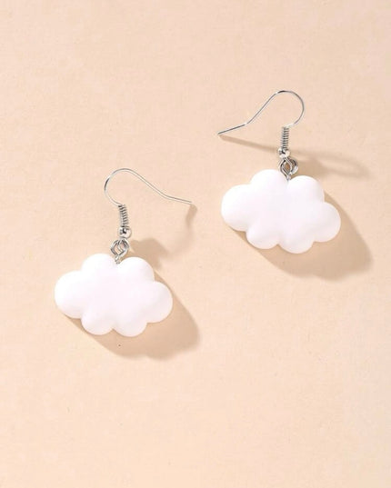 Aretes Colgantes Nube Blanca