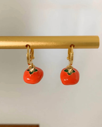 Pendientes Diseño Tomate Rojo