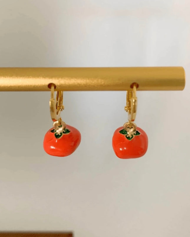 Pendientes Diseño Tomate Rojo
