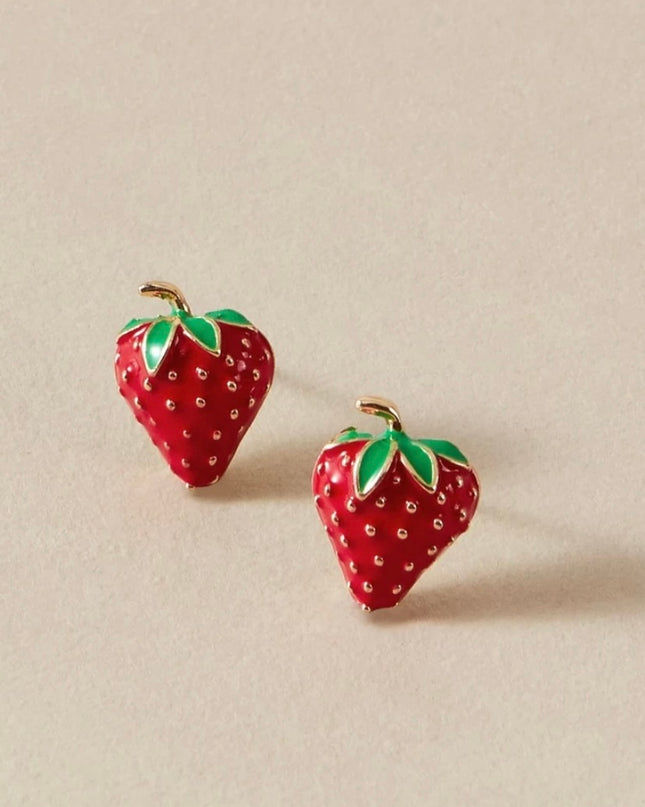 Pendientes Fresas Rojas