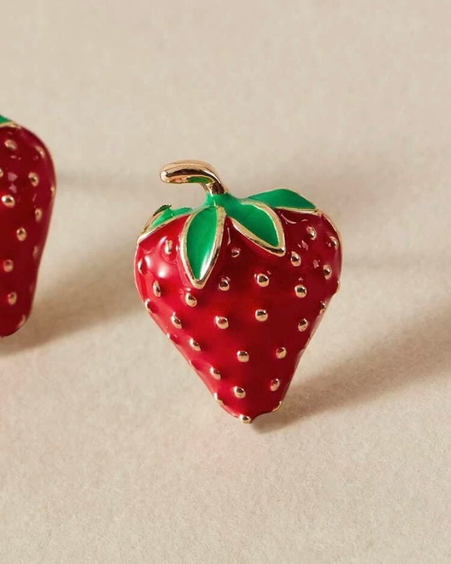 Pendientes Fresas Rojas