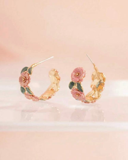 Pendientes Mini Flores Esmaltadas