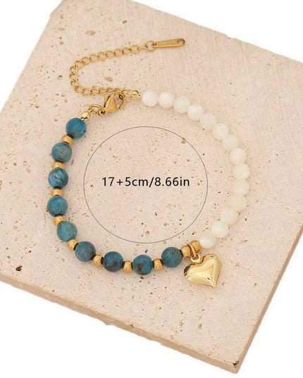 Set 5 Piezas Piedras Azules y Blancas