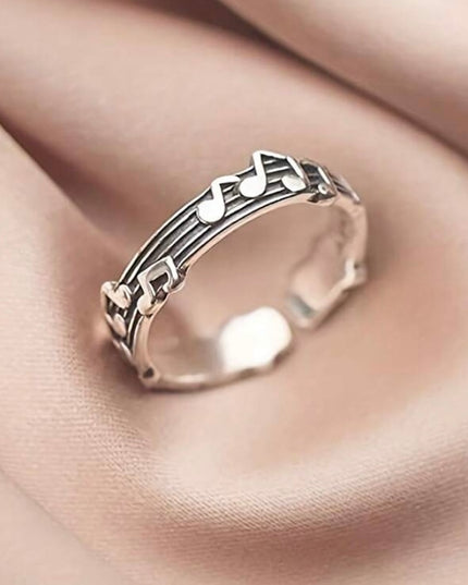 Anillo Vintage de Notas Musicales Unitalla