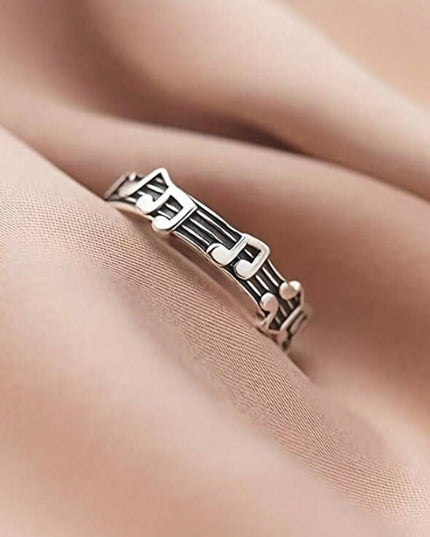 Anillo Vintage de Notas Musicales Unitalla