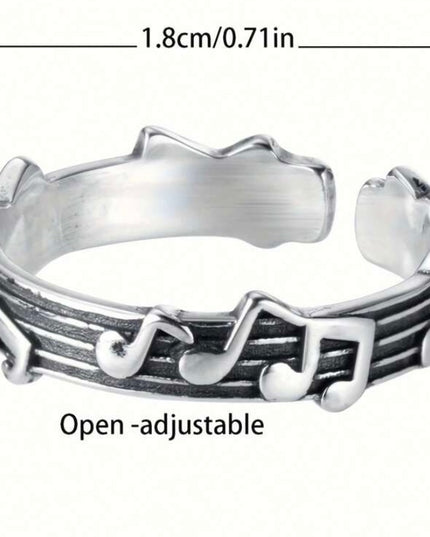 Anillo Vintage de Notas Musicales Unitalla