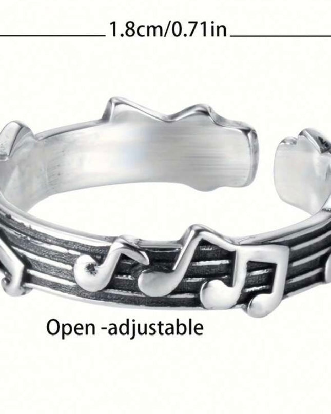 Anillo Vintage de Notas Musicales Unitalla