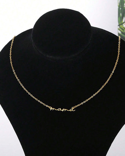 Collar Minimalista Palabra “Mamá”
