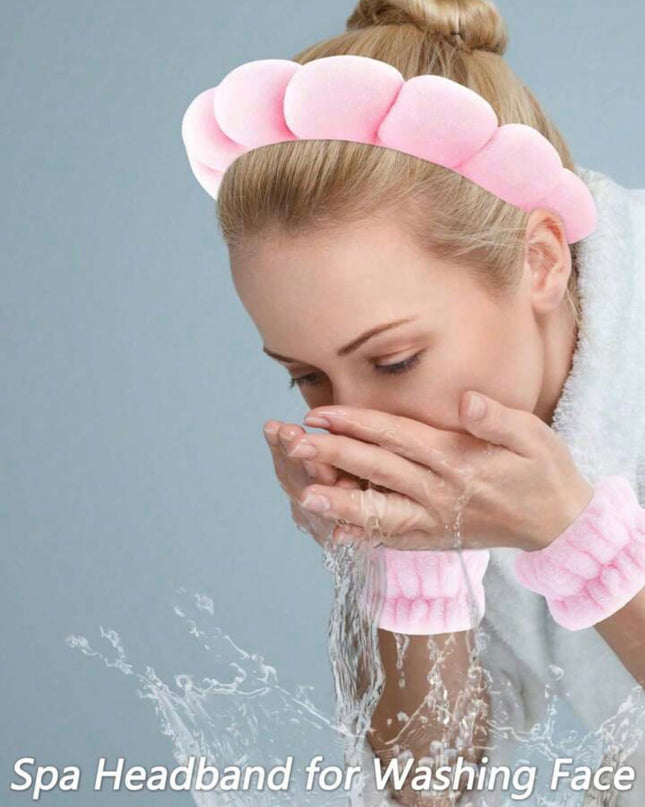 Juego de 3 piezas Diadema y muñequeras Moradas