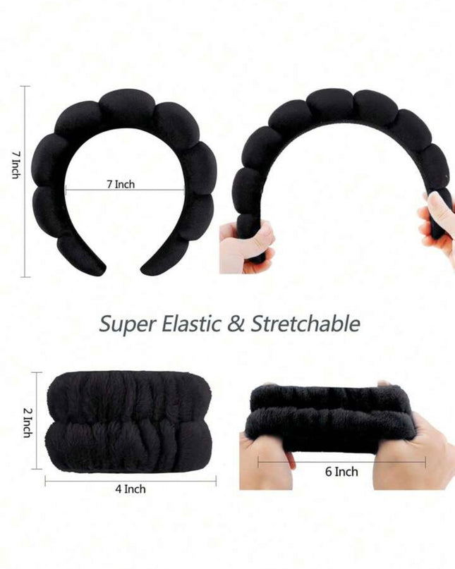 Juego de 3 piezas Diadema y muñequeras Moradas