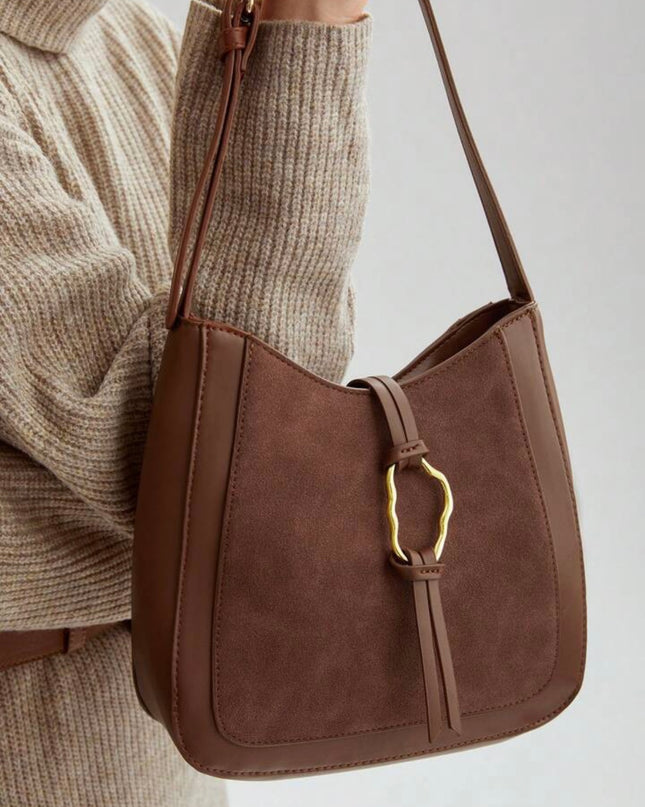 Bolso de hombro Asimétrico color Marrón