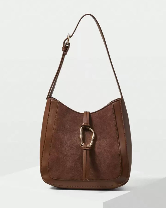 Bolso de hombro Asimétrico color Marrón