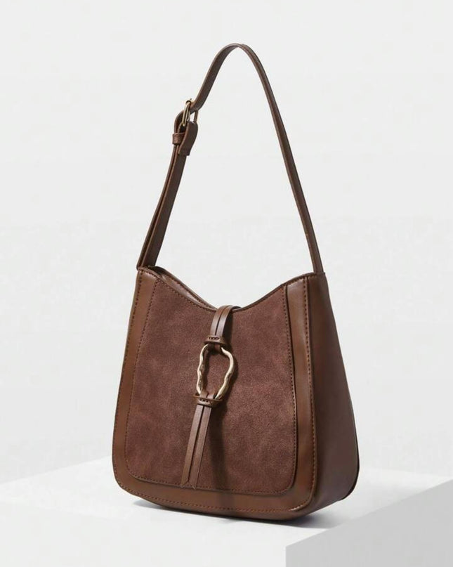 Bolso de hombro Asimétrico color Marrón