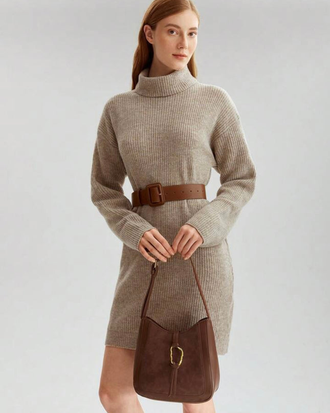 Bolso de hombro Asimétrico color Marrón