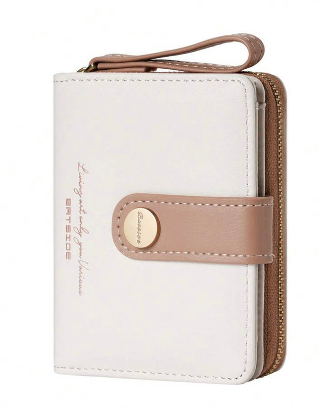 Billetera Pequeña Minimalista de lujo con monedero con cremallera