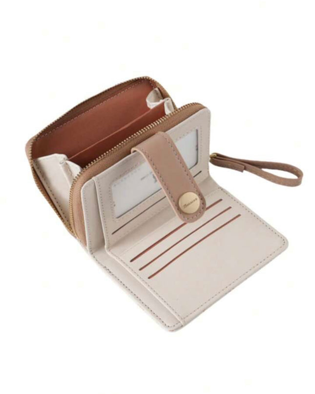 Billetera Pequeña Minimalista de lujo con monedero con cremallera