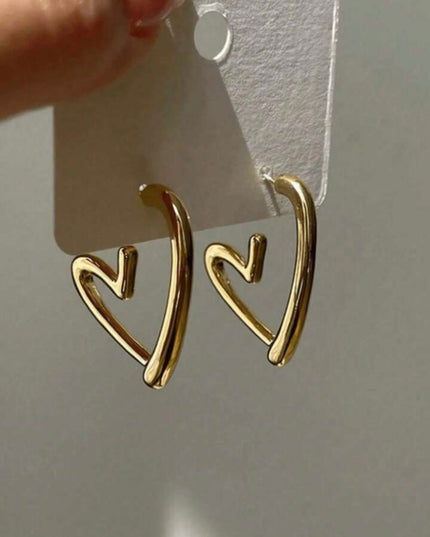 Pendientes de Aro con forma de Corazón