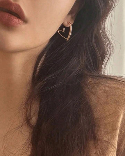 Pendientes de Aro con forma de Corazón