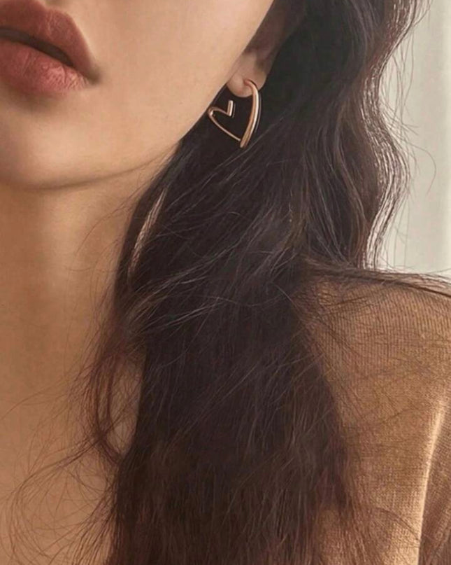 Pendientes de Aro con forma de Corazón