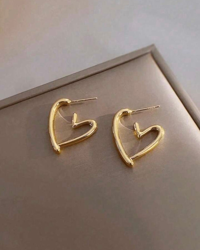 Pendientes de Aro con forma de Corazón