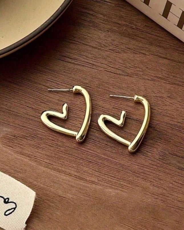 Pendientes de Aro con forma de Corazón