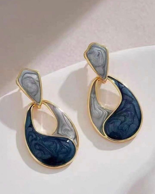 Pendientes Azul Elegante con Forma de Gota